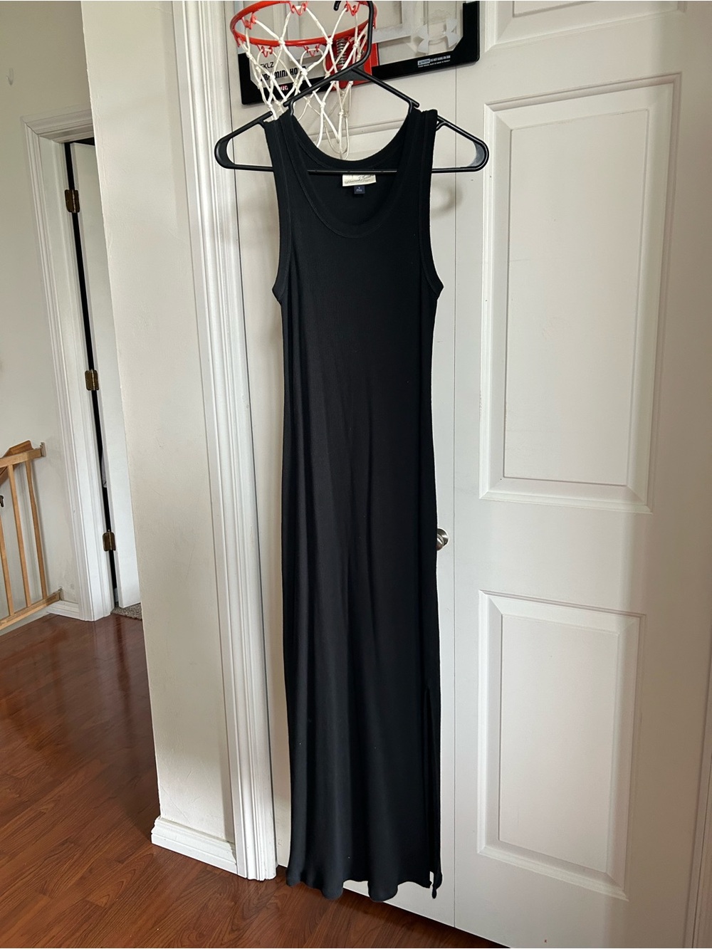 Universal Thread Black Cotton Sleeveless Midi Tank Dress